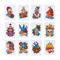 12er-Pack Mini-Diamond-Painting – Vintage-Tattoos