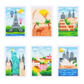 Set of 6 Mini Diamond Paintings - World Tour in Mini Canvases