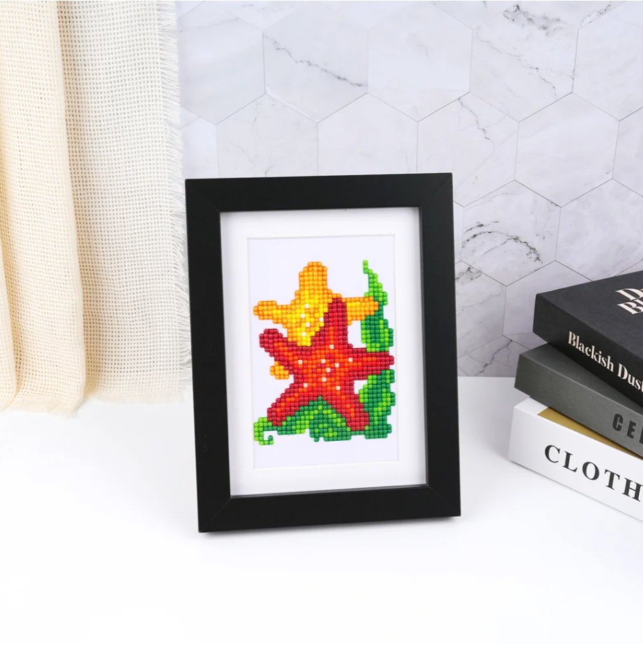 Lot de 8 Mini Diamond Painting – Trésors du monde marin